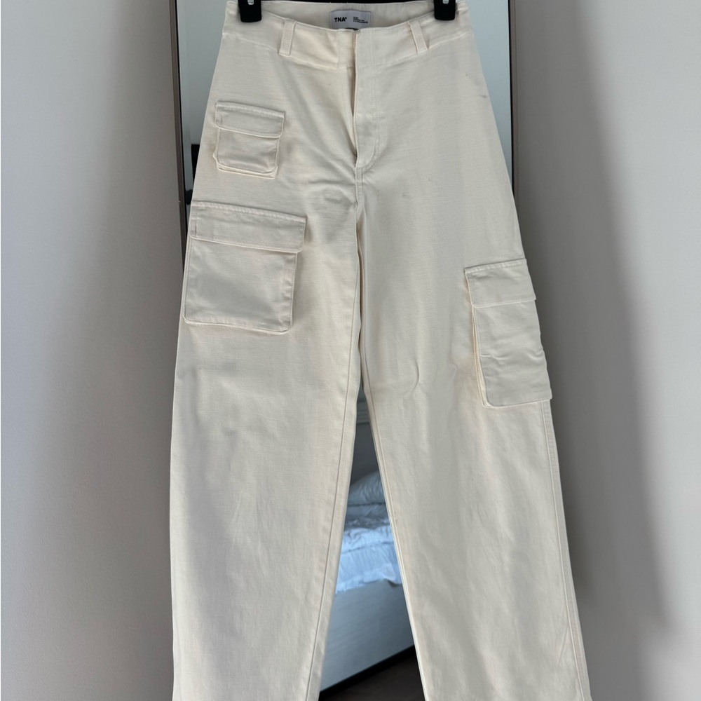 TNA Off-White Cargo Pants